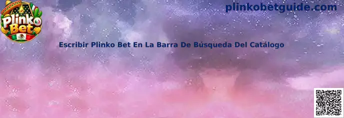 Ejemplo visual de la búsqueda de Plinko Bet en la barra de búsqueda de un catálogo