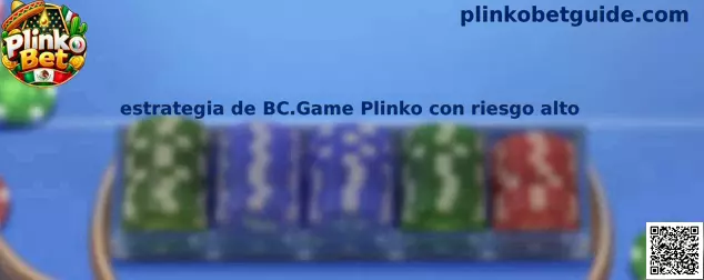Ilustración de referencia para conocer la estrategia de BC.Game Plinko con riesgo alto y la distribución de resultados del tablero