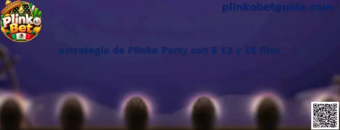 Guía visual de Plinko Party para comparar tableros de 8, 12 y 16 filas y comprender sus niveles de riesgo