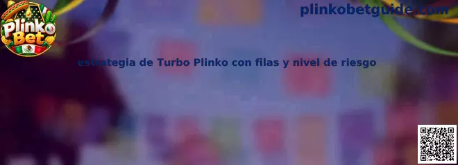 Ilustración de la estrategia de Turbo Plinko con distintas filas, niveles de riesgo y multiplicadores