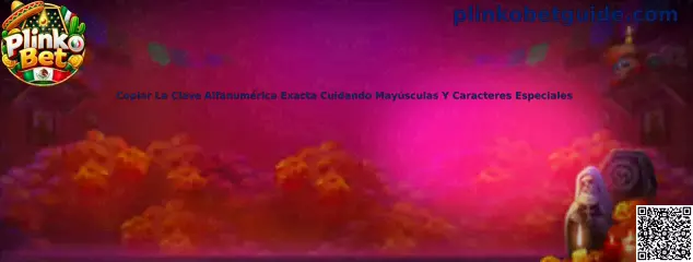 Copiar La Clave Alfanumérica Exacta Cuidando Mayúsculas Y Caracteres Especiales