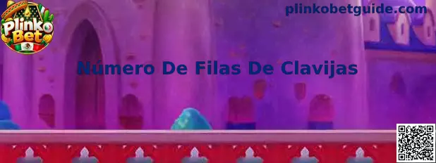 Ejemplo visual del número de filas de clavijas en un tablero Plinko Bet